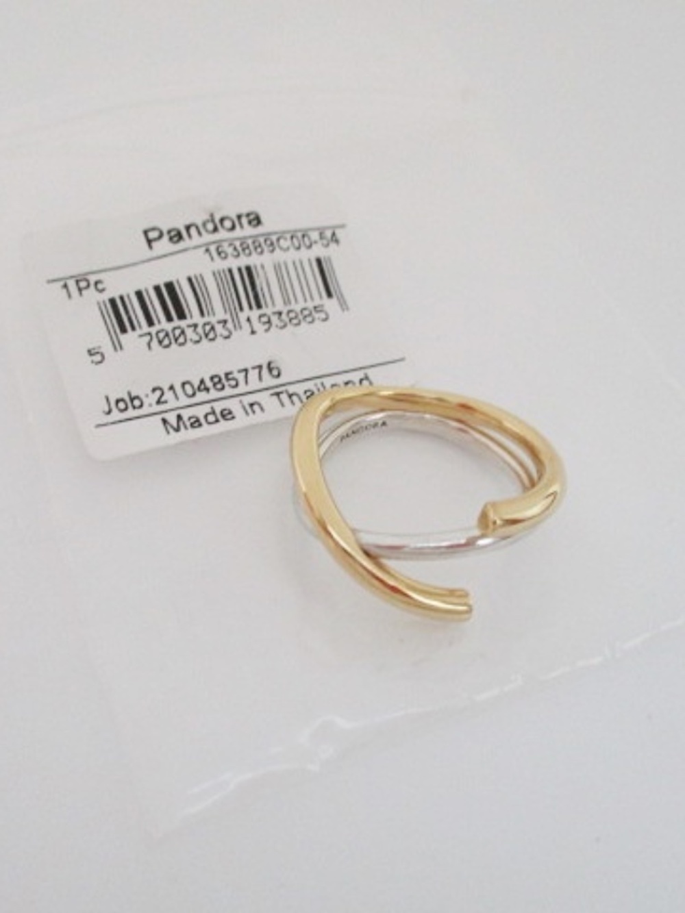 PANDORA - Sterling Silver Bicolor Ring